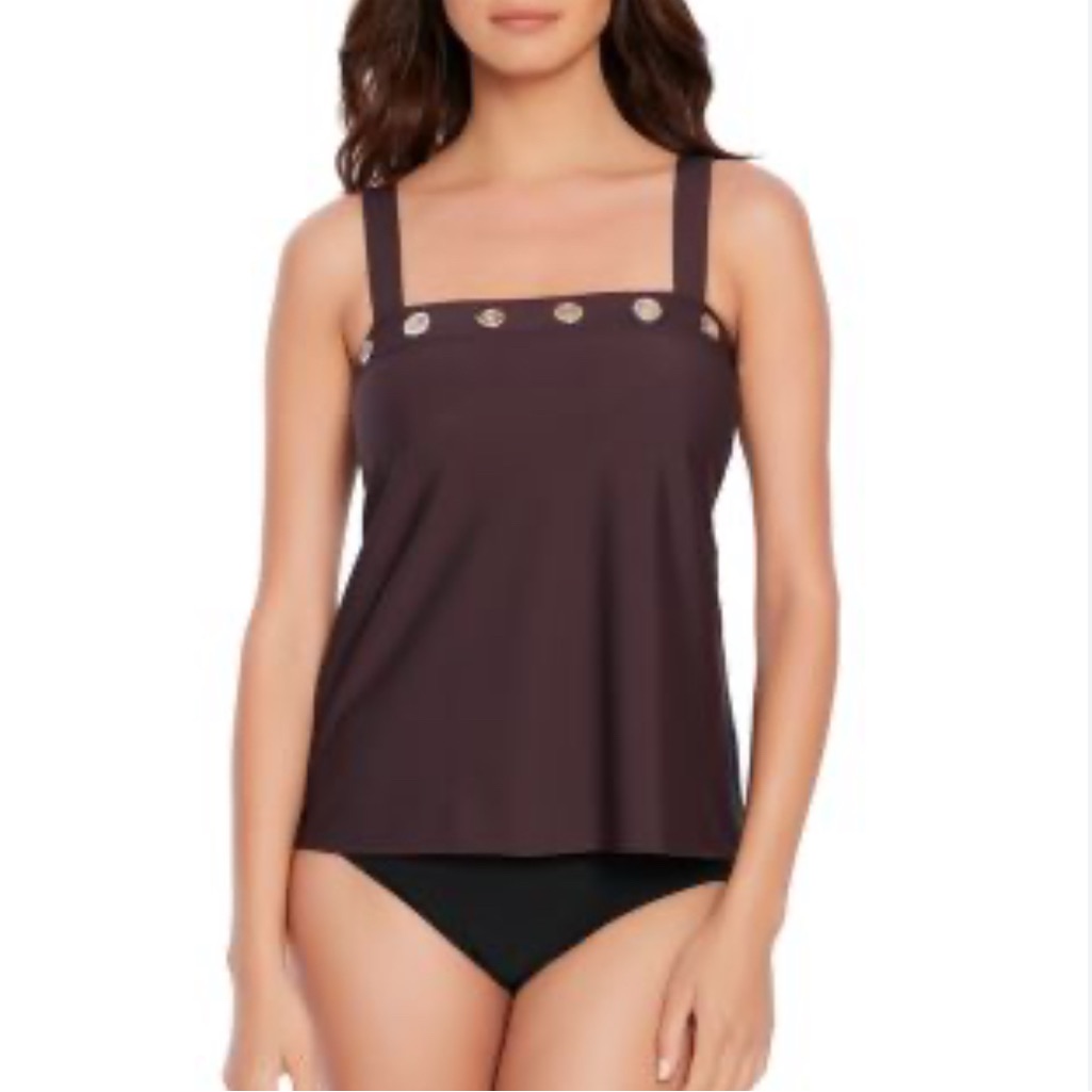 Nwt Magicsuit Women's Brown Swim Top - Size 8